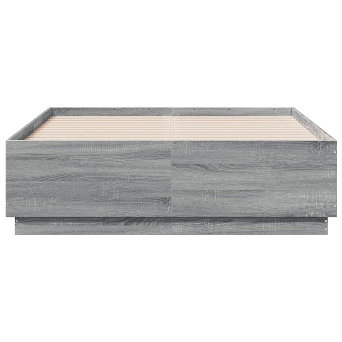Cadru de pat, gri sonoma, 120x190 cm, lemn prelucrat - WALTI WALTI