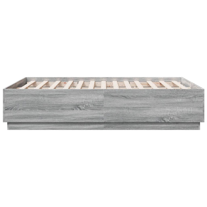 Cadru de pat, gri sonoma, 120x190 cm, lemn prelucrat - WALTI WALTI