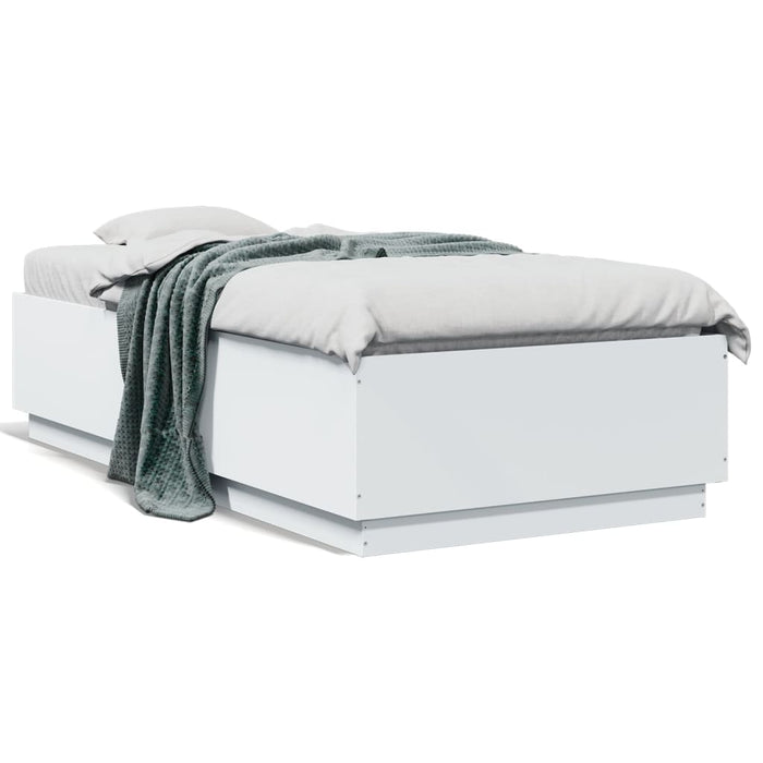 Cadru de pat, alb, 90x190 cm, lemn prelucrat WALTI