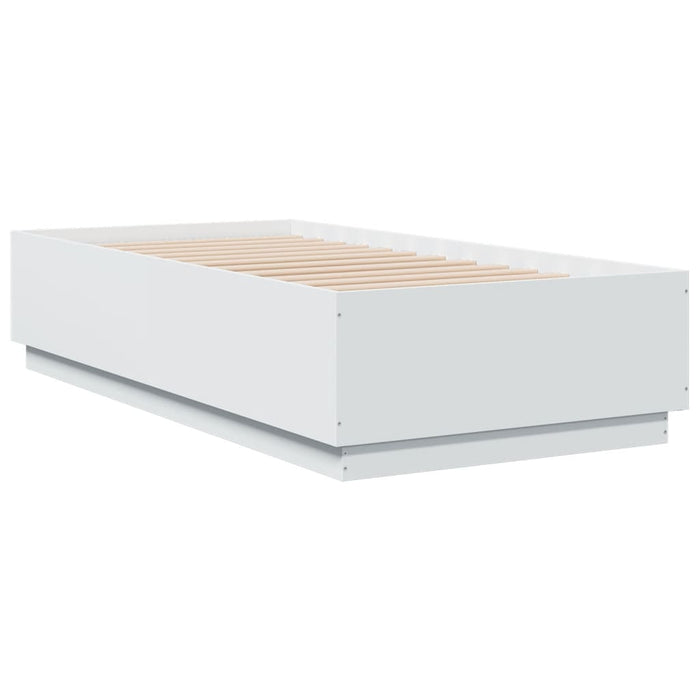 Cadru de pat, alb, 90x190 cm, lemn prelucrat WALTI