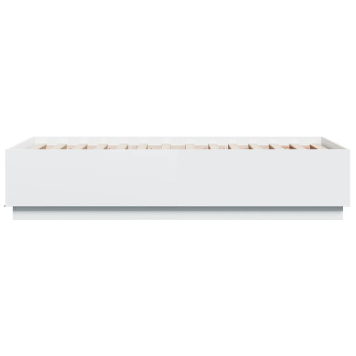 Cadru de pat, alb, 90x190 cm, lemn prelucrat WALTI