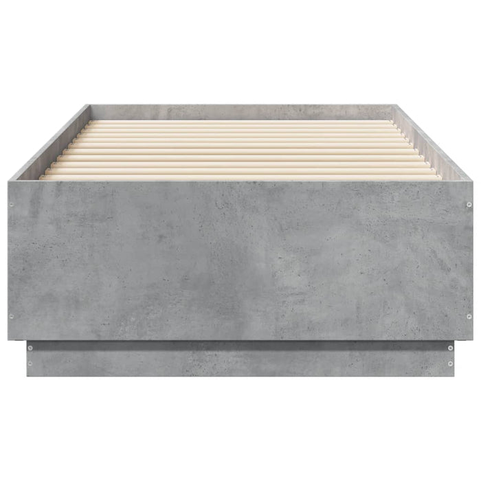 Cadru de pat, gri beton, 75x190 cm, lemn prelucrat - WALTI WALTI