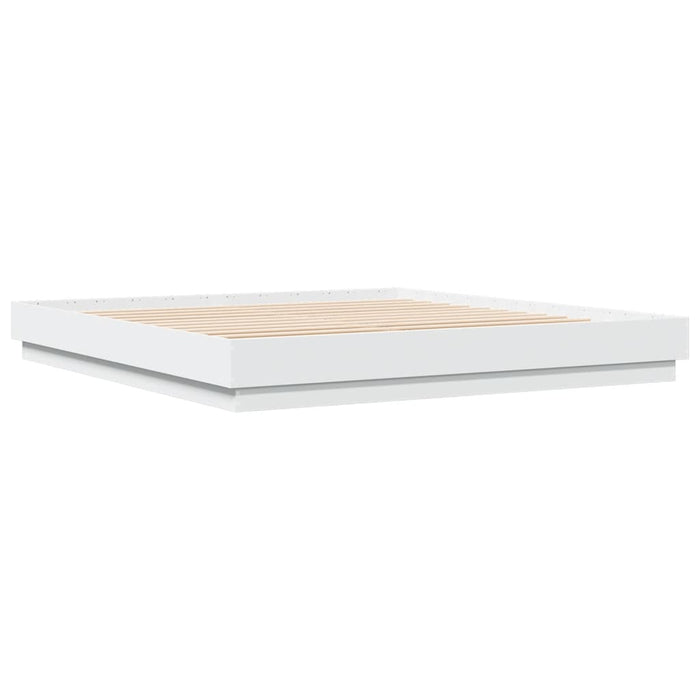 Cadru de pat cu lumini LED, alb, 200x200 cm - WALTI WALTI