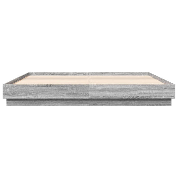 Cadru de pat cu lumini LED, gri sonoma, 200x200 cm - WALTI WALTI