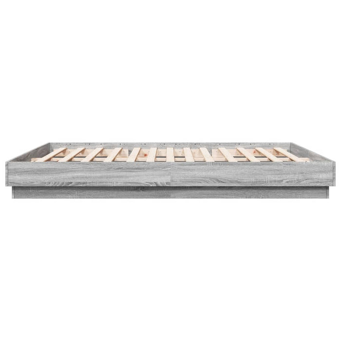 Cadru de pat cu lumini LED, gri sonoma, 200x200 cm - WALTI WALTI