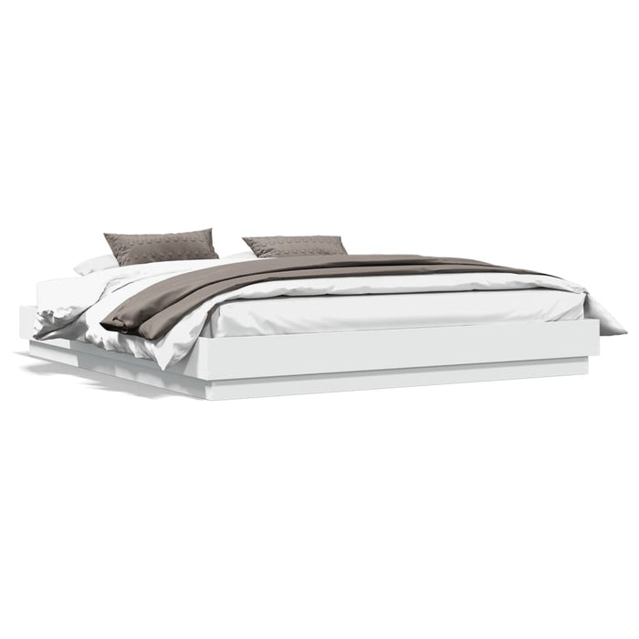 Cadru de pat cu lumini LED, alb, 180x200 cm - WALTI WALTI