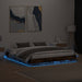 Cadru de pat cu lumini LED, stejar fumuriu, 180x200 cm - WALTI WALTI