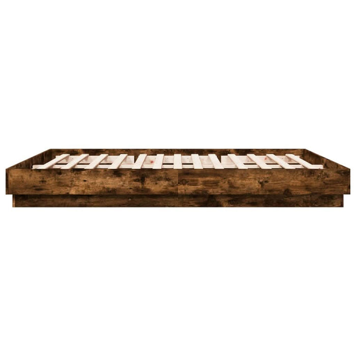 Cadru de pat cu lumini LED, stejar fumuriu, 180x200 cm - WALTI WALTI