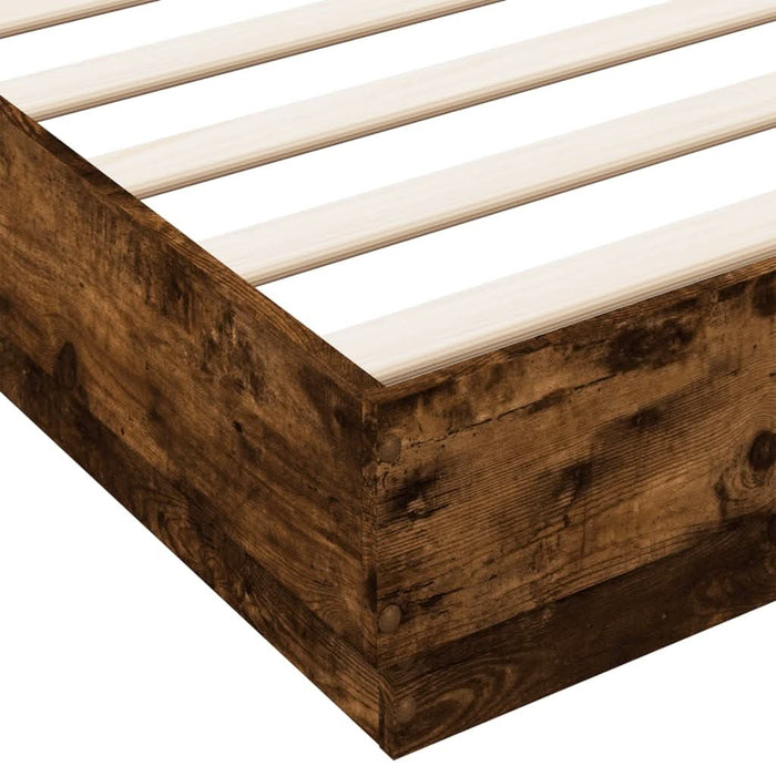 Cadru de pat cu lumini LED, stejar fumuriu, 180x200 cm - WALTI WALTI