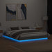 Cadru de pat cu lumini LED, gri sonoma, 180x200 cm - WALTI WALTI