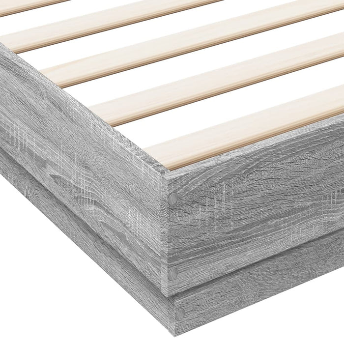 Cadru de pat cu lumini LED, gri sonoma, 180x200 cm - WALTI WALTI