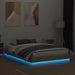Cadru de pat cu lumini LED, stejar sonoma, 160x200 cm - WALTI WALTI