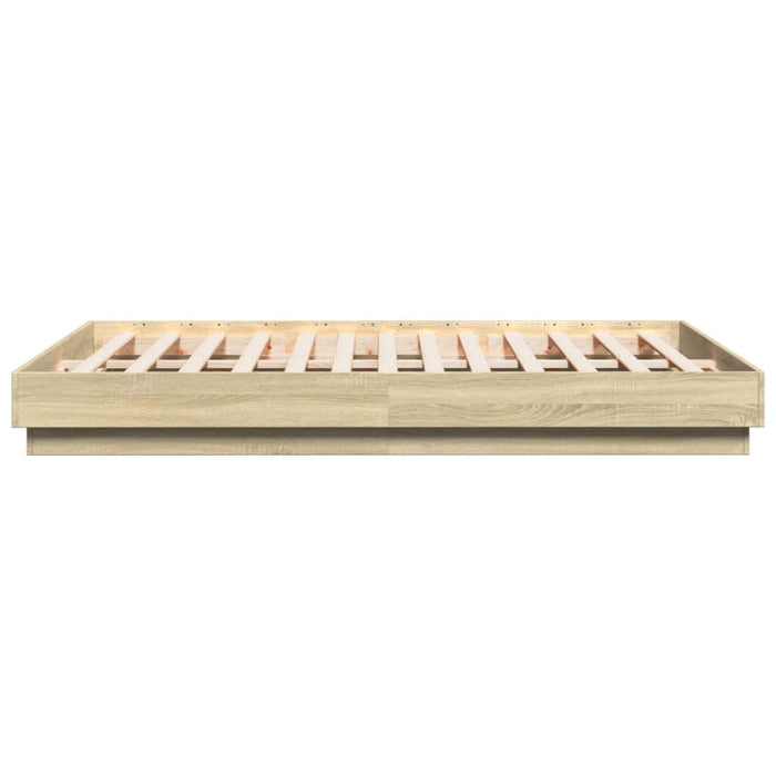 Cadru de pat cu lumini LED, stejar sonoma, 160x200 cm - WALTI WALTI