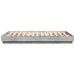 Cadru de pat cu lumini LED, gri beton, 160x200 cm - WALTI WALTI