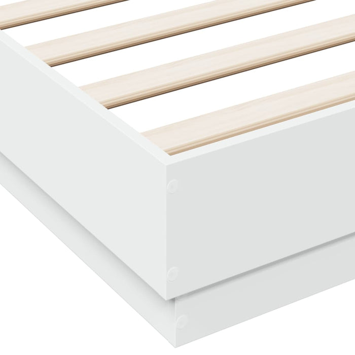 Cadru de pat cu lumini LED, alb, 150x200 cm - WALTI WALTI