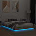 Cadru de pat cu lumini LED, stejar sonoma, 150x200 cm - WALTI WALTI