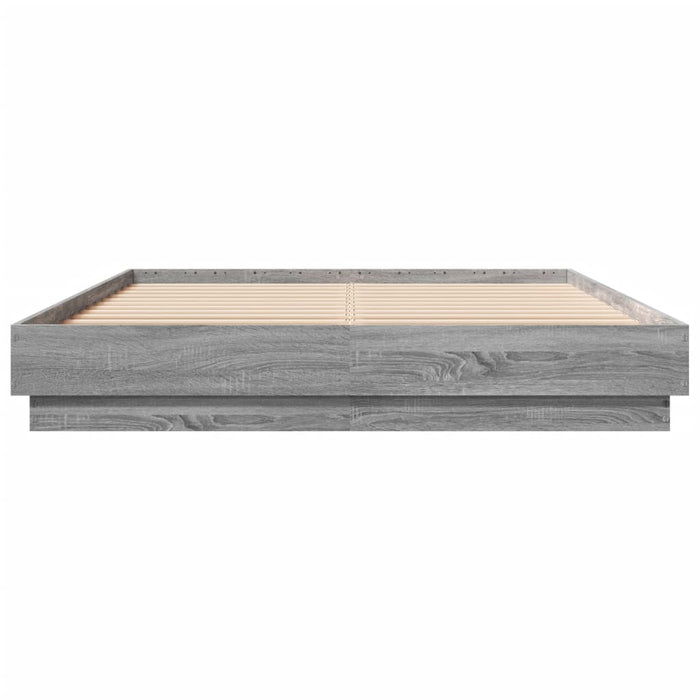 Cadru de pat cu lumini LED, gri sonoma, 150x200 cm - WALTI WALTI
