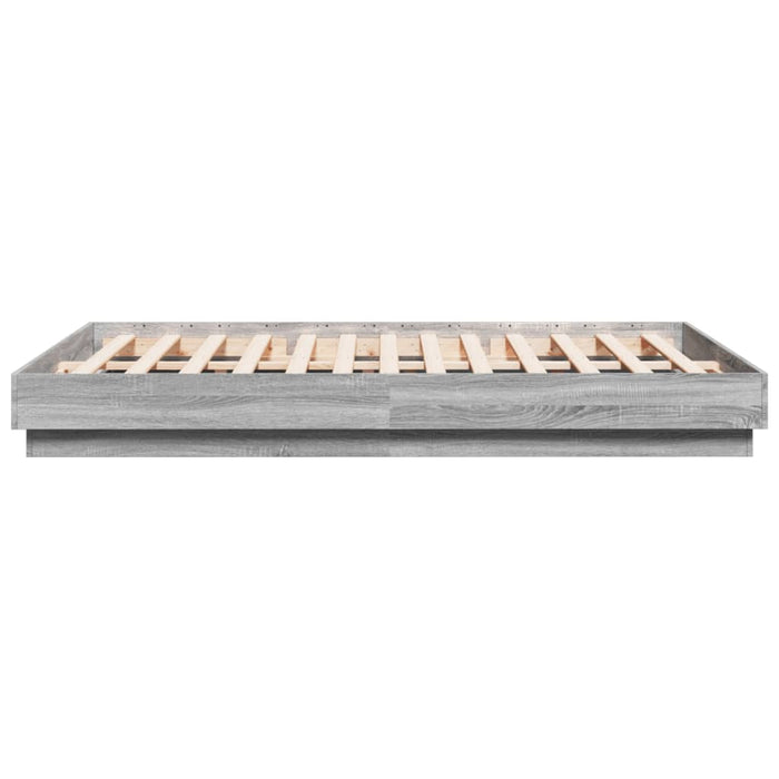 Cadru de pat cu lumini LED, gri sonoma, 150x200 cm - WALTI WALTI