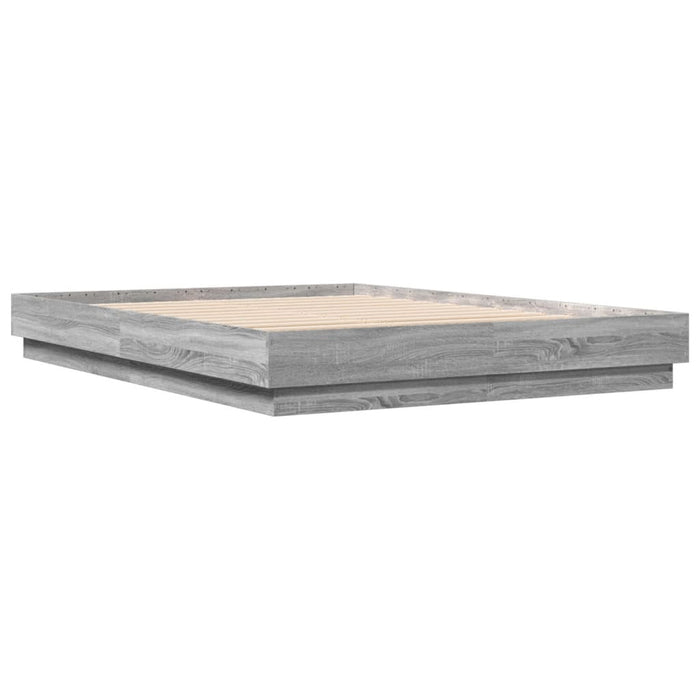 Cadru de pat cu lumini LED, gri sonoma, 140x200 cm - WALTI WALTI