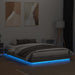 Cadru de pat cu lumini LED, gri sonoma, 140x200 cm - WALTI WALTI