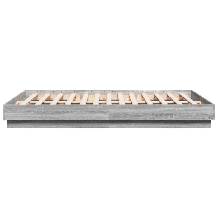 Cadru de pat cu lumini LED, gri sonoma, 120x200 cm - WALTI WALTI