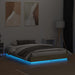 Cadru de pat cu lumini LED, stejar sonoma, 135x190 cm - WALTI WALTI