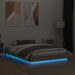 Cadru de pat cu lumini LED, stejar sonoma, 120x190 cm - WALTI WALTI
