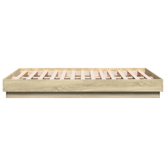 Cadru de pat cu lumini LED, stejar sonoma, 120x190 cm - WALTI WALTI