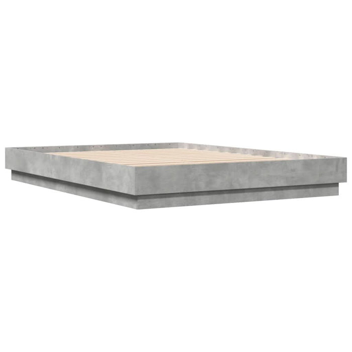 Cadru de pat, gri beton, 150x200 cm, lemn prelucrat - WALTI WALTI