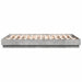Cadru de pat, gri beton, 150x200 cm, lemn prelucrat - WALTI WALTI