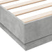 Cadru de pat, gri beton, 150x200 cm, lemn prelucrat - WALTI WALTI