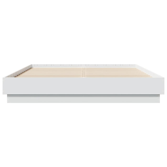 Cadru de pat, alb, 140x200 cm, lemn prelucrat WALTI