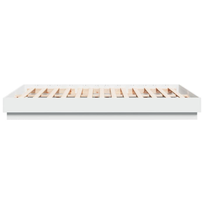 Cadru de pat, alb, 140x200 cm, lemn prelucrat WALTI