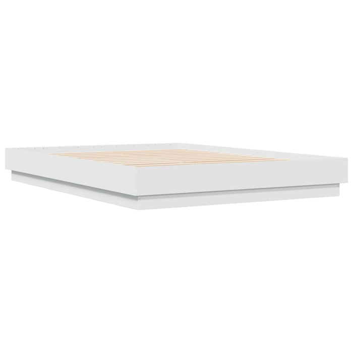 Cadru de pat, alb, 140x200 cm, lemn prelucrat WALTI