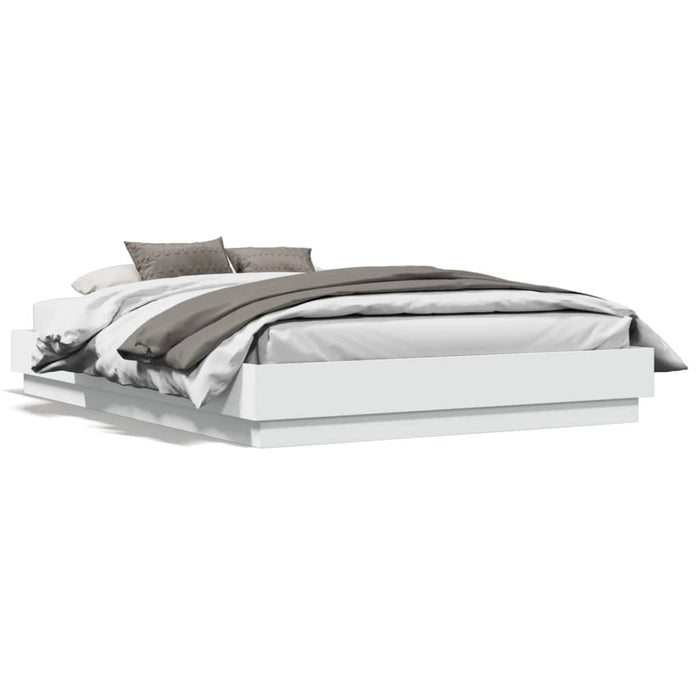 Cadru de pat, alb, 140x190 cm, lemn prelucrat - WALTI WALTI