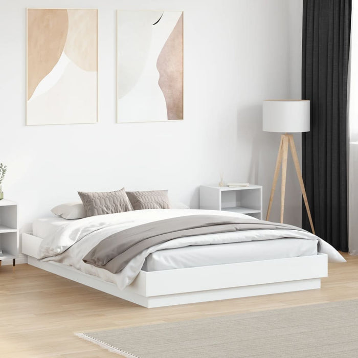 Cadru de pat, alb, 140x190 cm, lemn prelucrat - WALTI WALTI