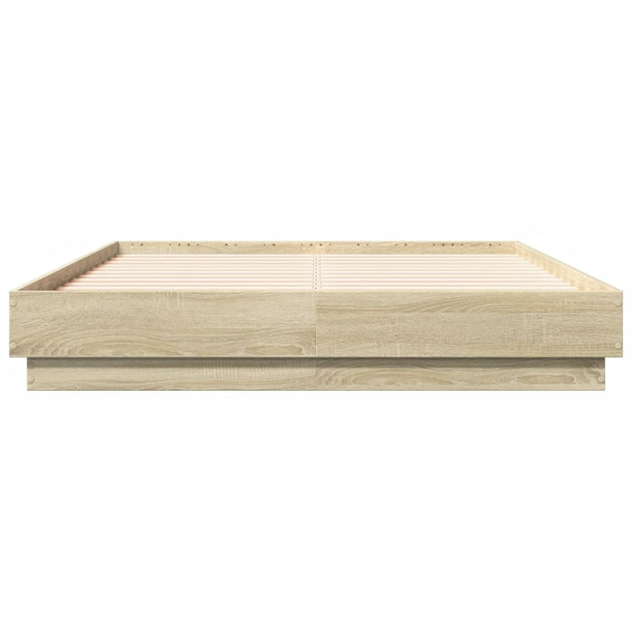 Cadru de pat, stejar sonoma, 140x190 cm, lemn prelucrat WALTI