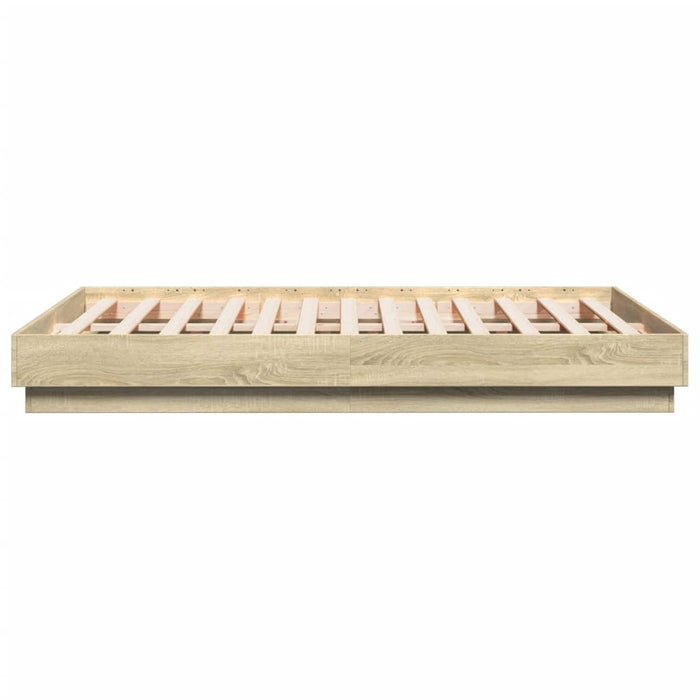 Cadru de pat, stejar sonoma, 140x190 cm, lemn prelucrat WALTI