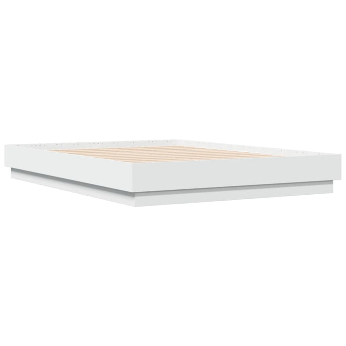 Cadru de pat, alb ,135x190 cm, lemn prelucrat - WALTI WALTI