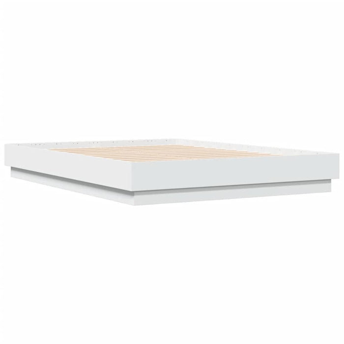 Cadru de pat, alb ,135x190 cm, lemn prelucrat - WALTI WALTI