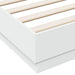 Cadru de pat, alb ,135x190 cm, lemn prelucrat - WALTI WALTI