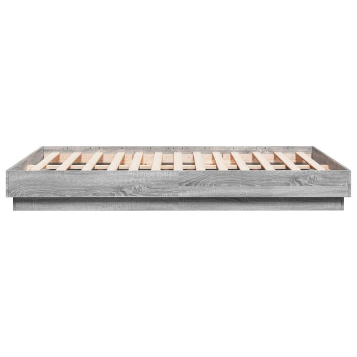 Cadru de pat, gri sonoma, 135x190 cm, lemn prelucrat - WALTI WALTI