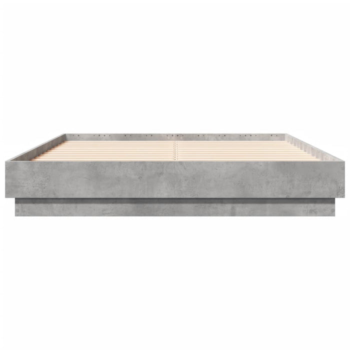 Cadru de pat, gri beton, 120x190 cm, lemn prelucrat - WALTI WALTI