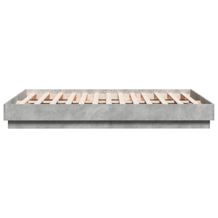 Cadru de pat, gri beton, 120x190 cm, lemn prelucrat - WALTI WALTI