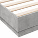 Cadru de pat, gri beton, 120x190 cm, lemn prelucrat - WALTI WALTI