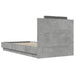 Cadru de pat cu tăblie, gri beton, 75x190 cm, lemn prelucrat - WALTI WALTI