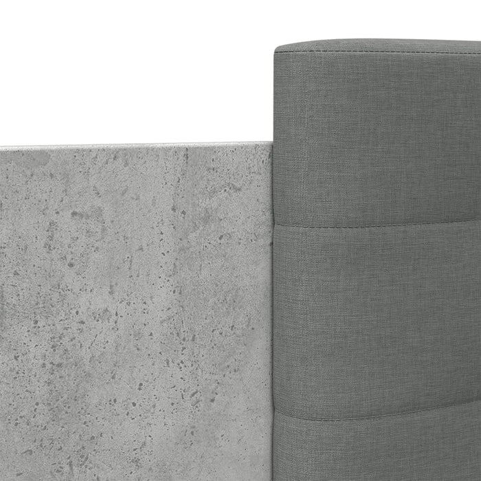 Cadru de pat cu tăblie și lumini LED, gri beton, 180x200 cm - WALTI WALTI