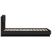 Cadru de pat cu tăblie și lumini LED, negru, 75x190 cm - WALTI WALTI