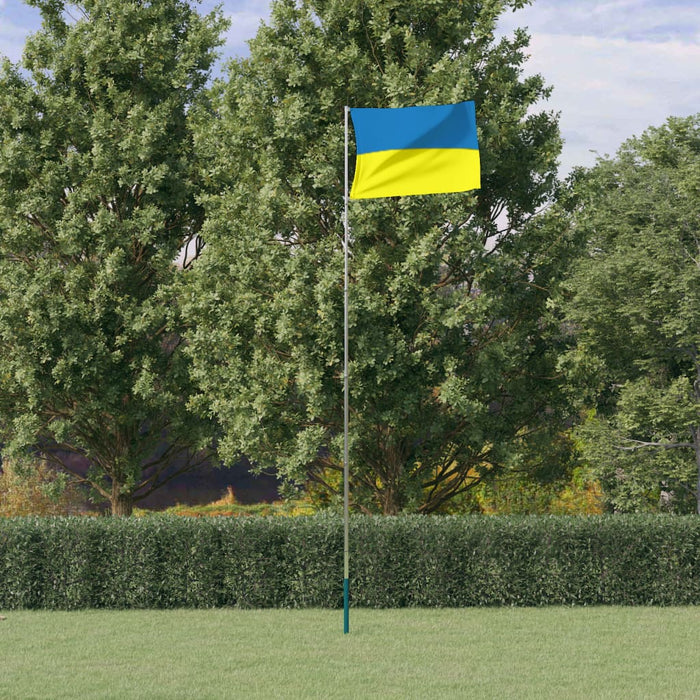 Steag Ucraina cu stâlp din aluminiu, 5,55 m - WALTI WALTI