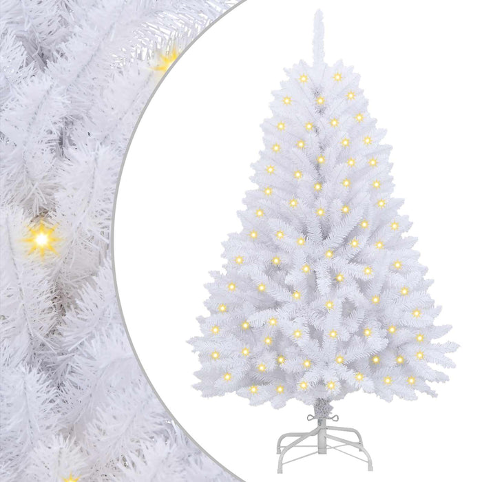 Brad de Crăciun artificial cu 150 LED Alb 120 cm PVC și Metal - WALTI WALTI